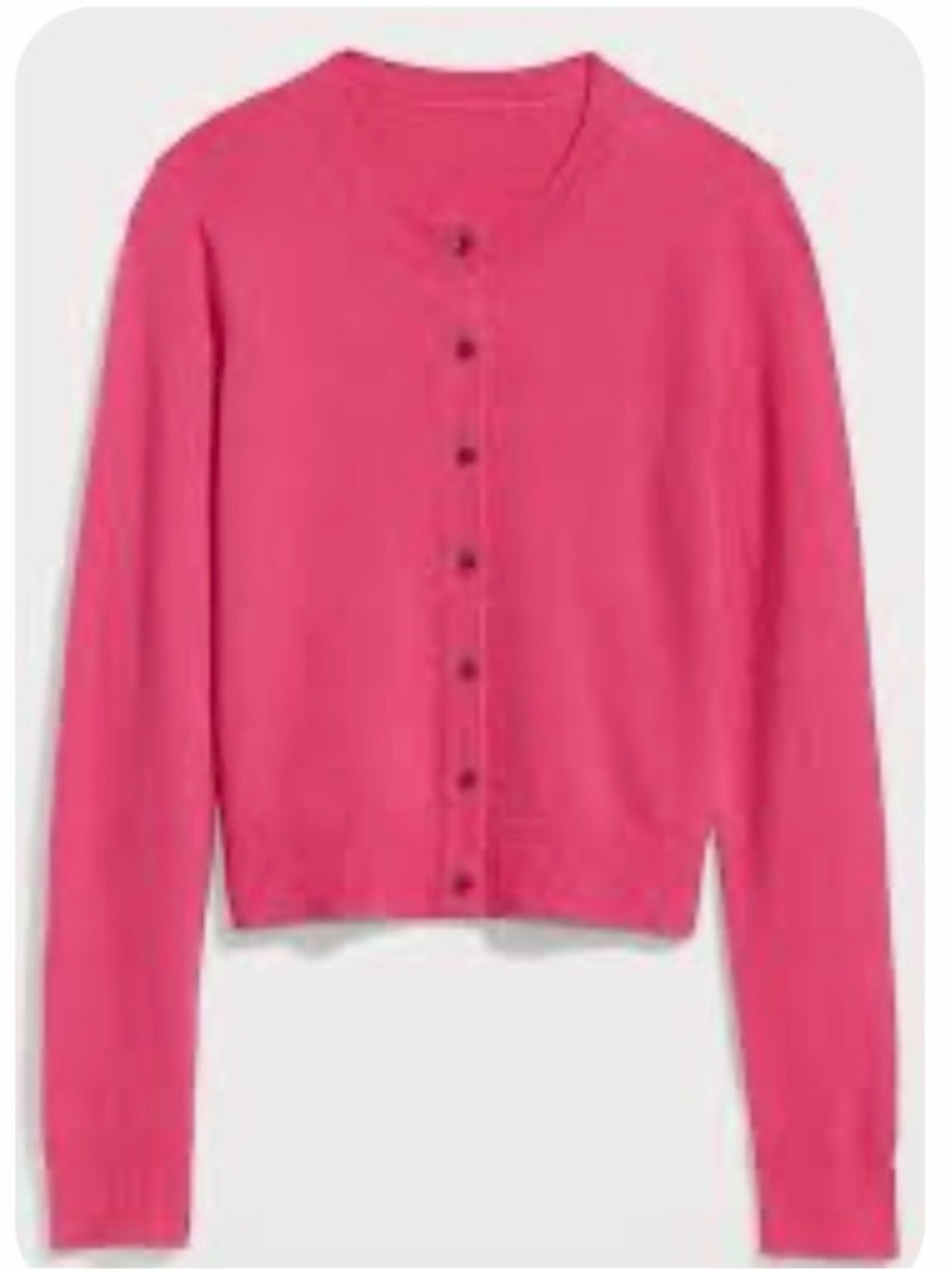 Old Navy Hot Pink Cropped Button-Front Cardigan